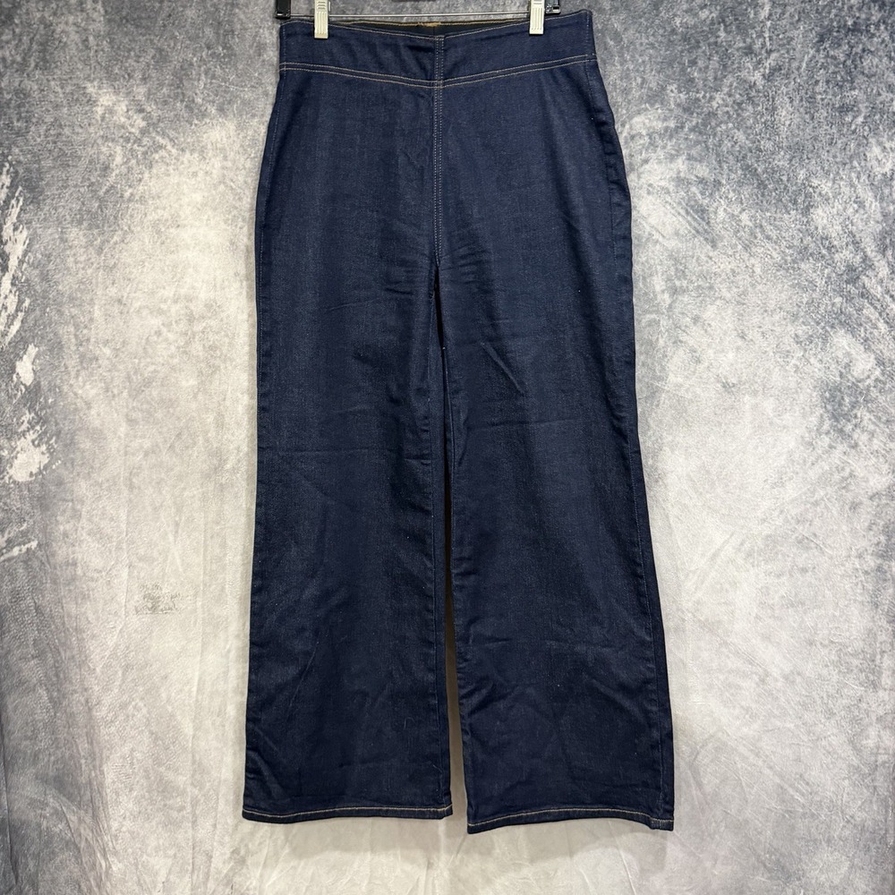 Banana Republic Women’s M Wide Leg High Rise Jeans Dark Wash Stretch Pull On